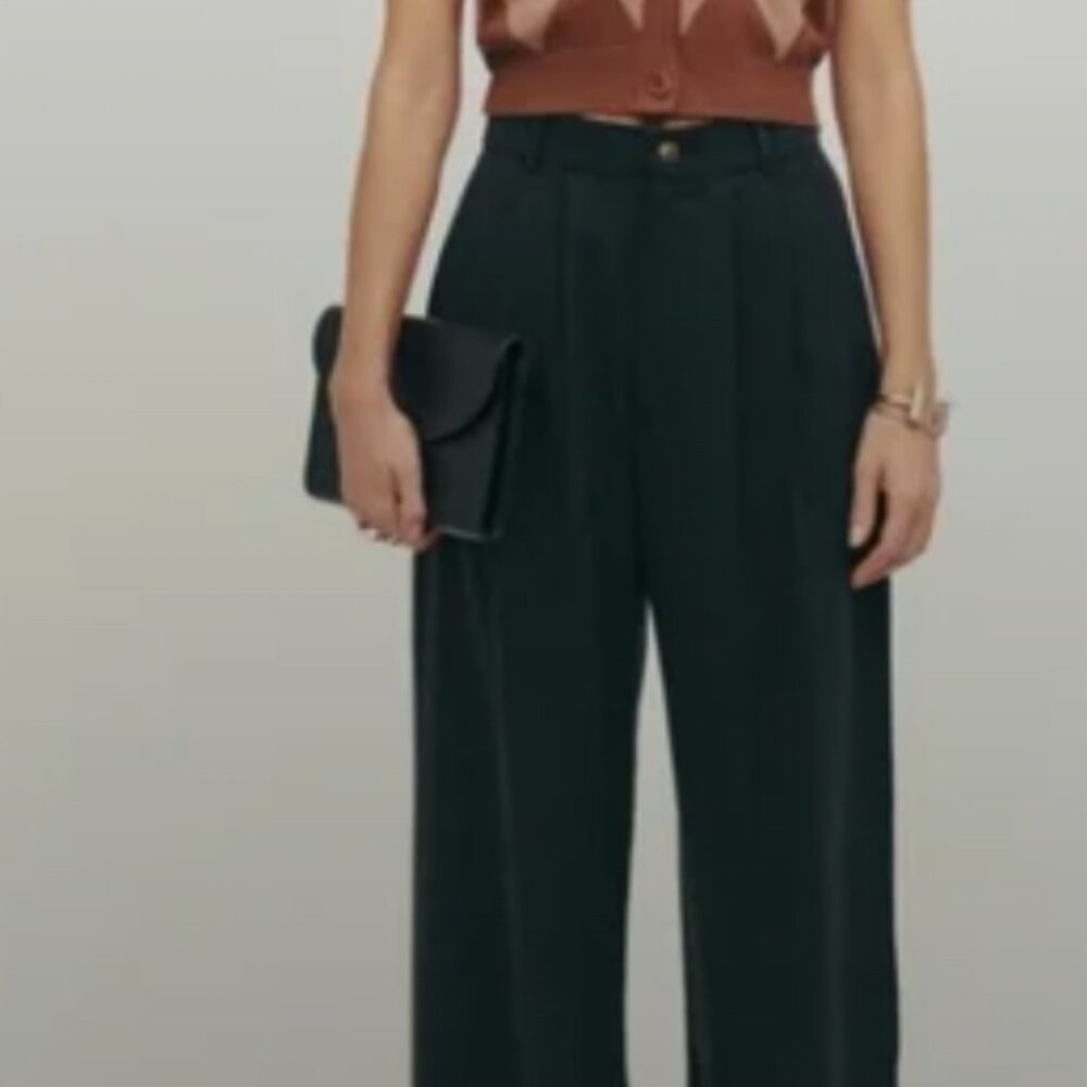 Reformation Mason Trouser Pant Navy Size 4